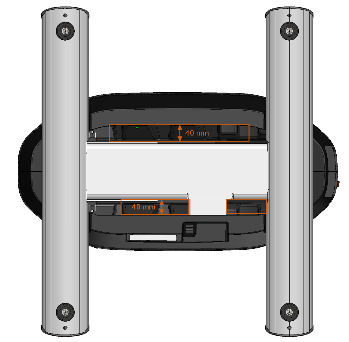 Space for cabling under Series 3 machines