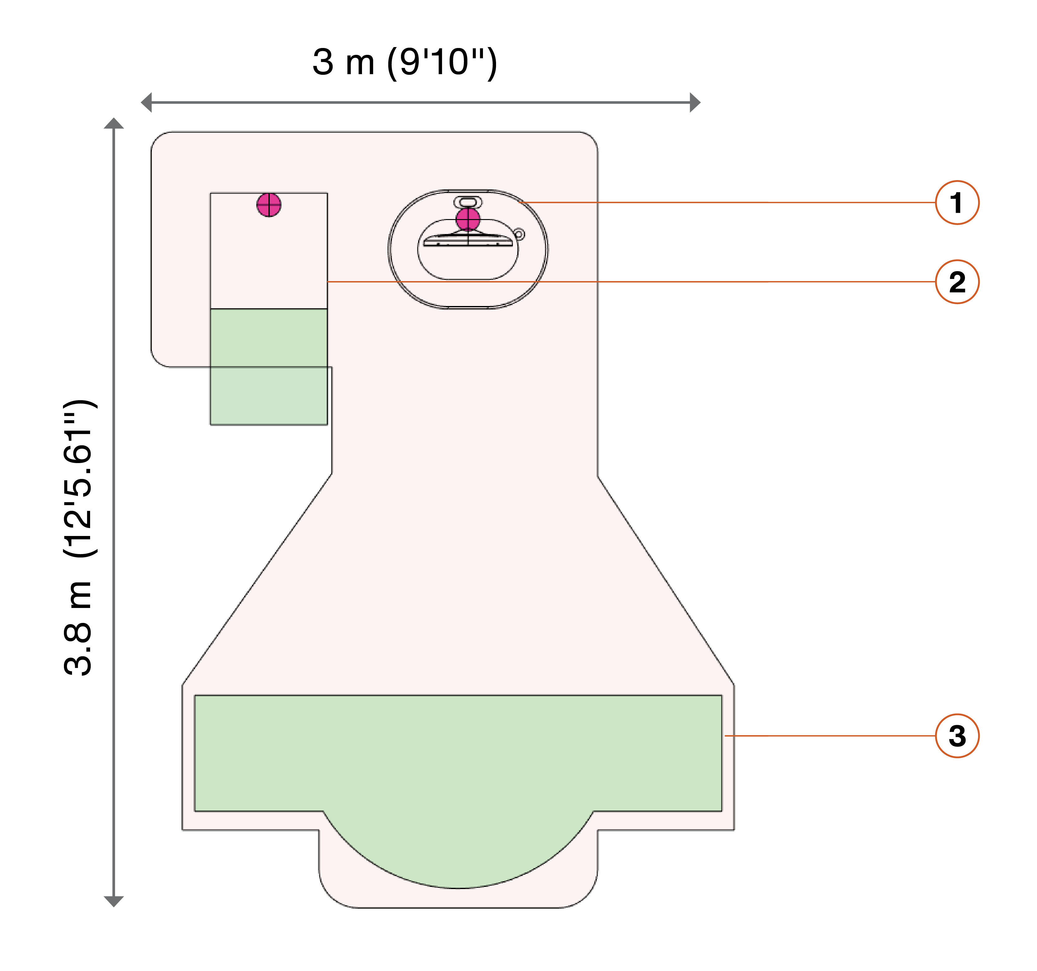 Top view Fitness Hub